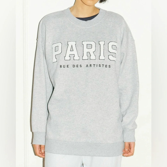 H&M Paris sweatshirt size large, grey with white - Picture 1 of 8